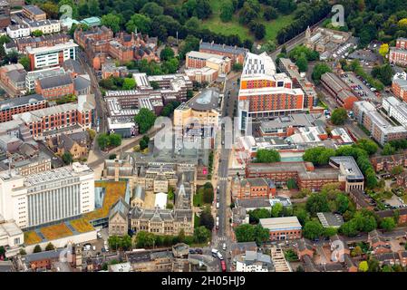 Immagine aerea di Nottingham City, Nottinghamshire Inghilterra UK Foto Stock