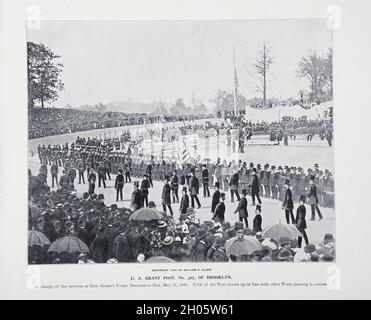 Processione funebre di Grant dal libro americano della Guerra civile e album Grant : 'art immortelles' : Un portafoglio di riproduzioni a mezzitoni da fotografie rare e costose progettate per perpetuare la memoria del generale Ulisse S. Grant, raffigurante scene e incidenti in relazione alla Guerra civile pubblicata a Boston e New York da W. H. Allen nel 1894 Foto Stock