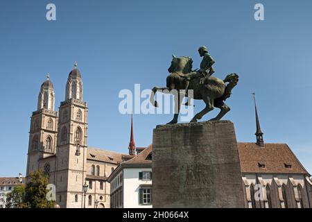 Monumento equestre Hans Waldmann Foto Stock