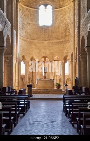 Abbazia di Sant'Antimo, monastero benedettino. Montalcino Val d'Orcia Toscana Foto Stock