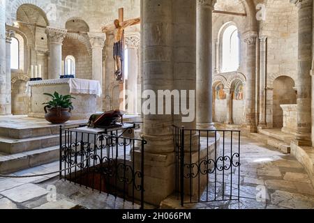 Abbazia di Sant'Antimo, monastero benedettino. Montalcino Val d'Orcia Toscana Foto Stock