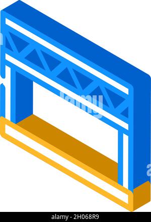 immagine vettoriale icona isometrica del telaio in metallo dello stadio Illustrazione Vettoriale