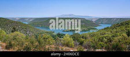 Skradinski buk in Croazia. Parco nazionale Krka. Foto Stock