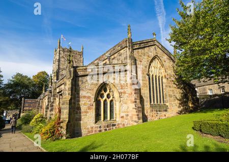 08.09.2021, Skipton, North Yorkshire, UK la Chiesa della Santissima Trinità si trova in High Street, Skipton, North Yorkshire, Inghilterra. Medievale di origine, la chiesa è r Foto Stock