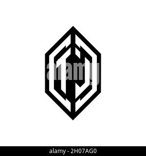 Logo TL con modello di design monogramma vettoriale di forma geometrica isolato su sfondo bianco Illustrazione Vettoriale