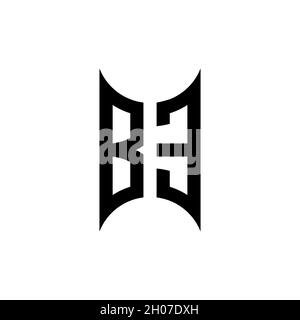Logo BD con modello di design monogramma vettoriale di forma geometrica isolato su sfondo bianco Illustrazione Vettoriale
