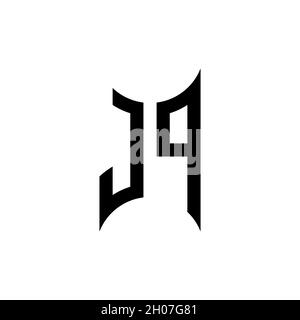 Modello di stile forma geometrica monogramma JP. Vettore di disegno iniziale monogramma su sfondo isolato Illustrazione Vettoriale