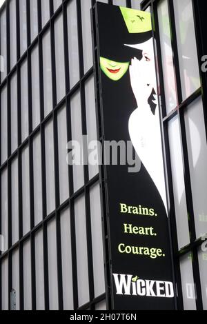 'Wicked', il musical, al teatro Gershwin, NYC, USA 2021 Foto Stock