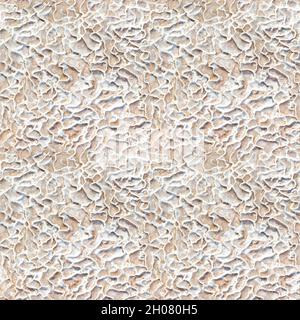 Texture senza cuciture di Pamukkale calcio travertino in Turchia, bianco beige motivo irregolare. Quattro frammenti in uno. Foto Stock