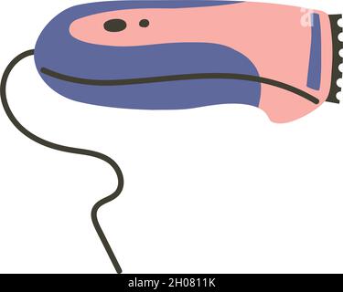Regolacapelli. Illustrazione vettoriale. Oggetto isolato su sfondo bianco, stile cartoon. Illustrazione Vettoriale