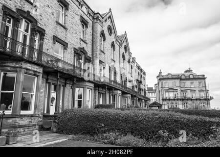 Balmoral Terrace, residenza vittoriana ricca ora convertito in appartamenti a Saltburn dal mare, cleveland, Inghilterra, Regno Unito Foto Stock