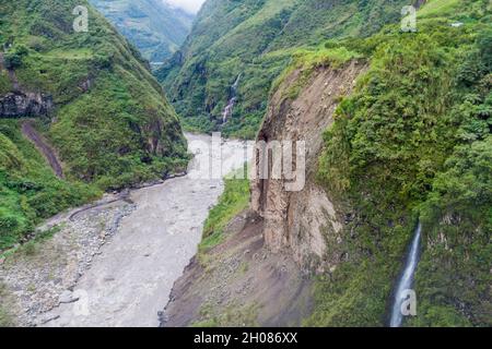 Valle del fiume Pastaza in Ecuador Foto Stock