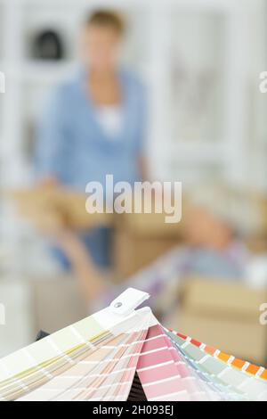 esempio di catalogo colori pantone o catalogo campioni colore Foto Stock