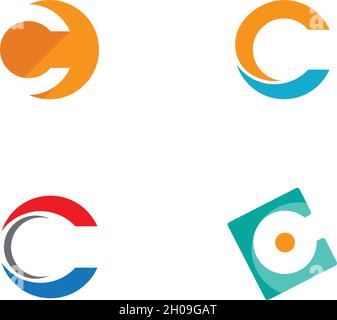 C Letter Alphabet font logo vettoriale Illustrazione Vettoriale