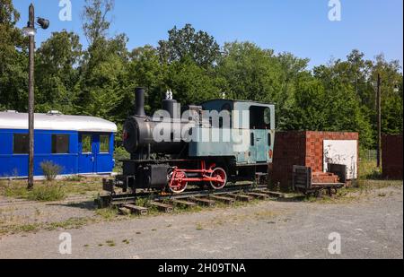 '23.07.2021, Germania, Renania settentrionale-Vestfalia, Witten - LWL Industriemuseum Zeche Nachtigall e Ziegelei Duenkelberg nel Muttental sulla Ruhr, lei Foto Stock