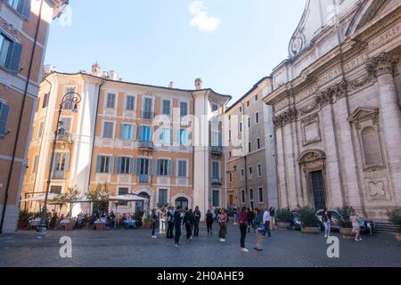 Roma, Italia - Ottobre 2021: Piazza del Gesu Foto Stock