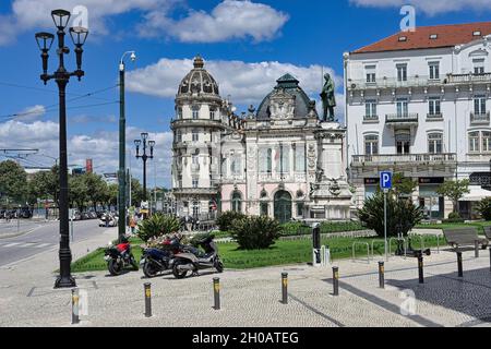 Piazza Largo da Portagem o Piazza Toll, Coimbra, Beira, Portogallo Foto Stock