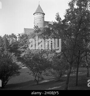 Das Schloss in Allenstein in Ostpreußen, Deutschland 1930er Jahre. Il castello di Allenstein nella Prussia orientale, Germania 1930s. Foto Stock