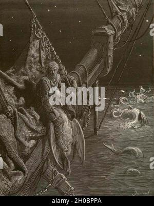 Illustrazione da Rime of the Ancient Mariner - Samuel Taylor Coleridge Foto Stock