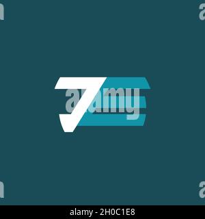 Geometrico JE lettera astratta geometria simbolo modello elementi vettoriali, chiaro logo geometrico minimo Illustrazione Vettoriale