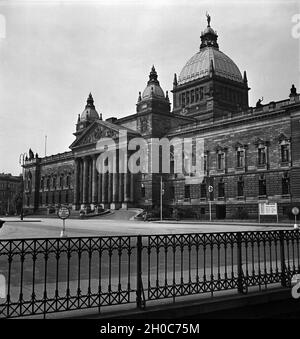 Das Reichsgerichtsgebäude a Lipsia, Deutschland 1930er Jahre. Il tribunale a Lipsia, Germania 1930s. Foto Stock