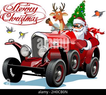 Biglietto d'auguri vettoriale di Natale con scritta di Natale. Disponibile il formato EPS-10 separato da gruppi e livelli per una facile modifica Illustrazione Vettoriale