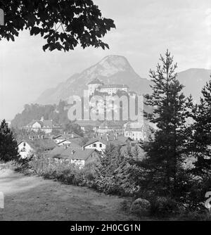 Ein Ausflug nach Kufstein in Tirolo, Deutsches Reich 1930er Jahre. Un viaggio a Kufstein in Tirolo, Germania 1930s. Foto Stock