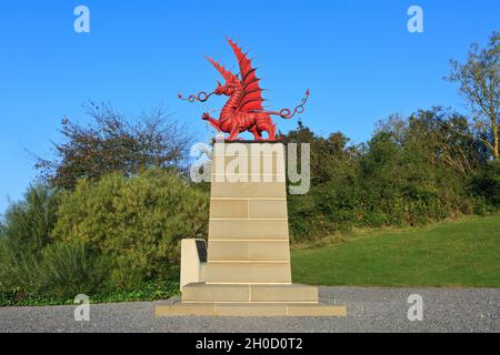 Il 38° Welsh Division Memorial a Carnoy-Mametz (Somme), Francia, commemorando gli uomini morti durante la battaglia per la foresta di Mametz Foto Stock