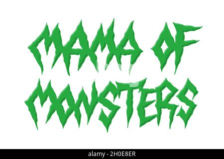 Mama di Monsters disegno della scritta Illustrazione Vettoriale