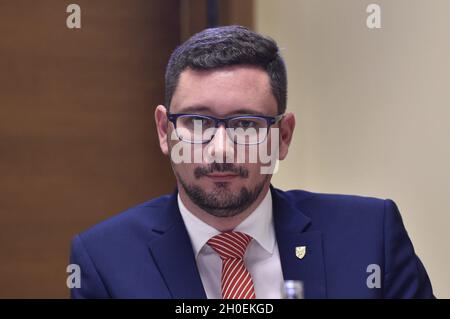 Kurim, Repubblica Ceca. 31 maggio 2017. ***FILE PHOTO*** Jiri Ovcacek, portavoce del presidente ceco Milos Zeman, è visto durante una conferenza stampa in occasione della fine della visita di tre giorni del presidente nella regione della Moravia meridionale, il 31 maggio 2017, a Kurim, Repubblica Ceca. Credit: Vaclav Salek/CTK Photo/Alamy Live News Foto Stock