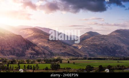 Canadian Mountain Landscape nella campagna del deserto Foto Stock