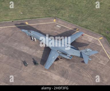 USAF North American Rockwell B-1B bomber supersonico in distacco a RAF Fairford in Inghilterra. Foto Stock