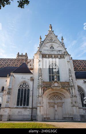 Esterno della cattedrale di Bourg en Bresse in Francia Foto Stock