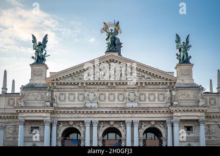 Teatro dell'Opera e del Balletto di Lviv - Lviv, Ucraina Foto Stock