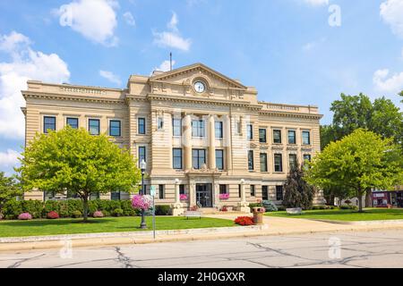 Auburn, Indiana, USA - 21 agosto 2021: Il tribunale della contea di De Kalb Foto Stock