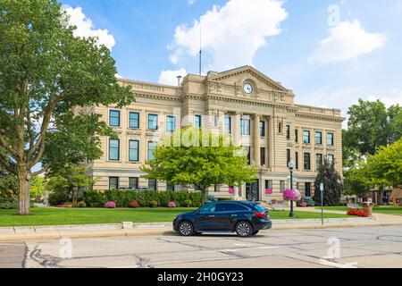 Auburn, Indiana, USA - 21 agosto 2021: Il tribunale della contea di De Kalb Foto Stock