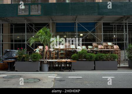 Strade vuote a New York City durante la Pandemia di Covid. Foto Stock