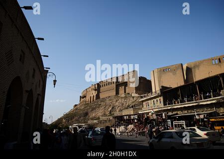 Erbil, Iraq. Vista sulla cittadella. Credito: MLBARIONA Foto Stock
