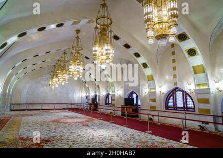 4 dicembre 2016, Muscat, Oman: Dettagli interni della moschea Muhammad al-Amin a Muscat, Oman Foto Stock