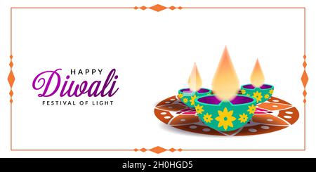 illustrazione vettoriale felice diwali lucido Illustrazione Vettoriale