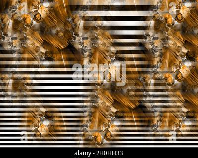 Stampa, tessuto tessile stampa modello, cuscini design, abito modello, leopardo, camouflage, Zebra, disegni barocchi e combinazioni. Foto Stock
