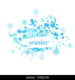 Astrazione da fiori d'inverno. Illustrazione vettoriale Illustrazione Vettoriale