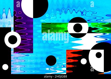 La pittura astratta di alta qualità presentata con inchiostro alcolico dà al designer un background d'arte moderna. Foto Stock