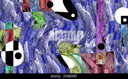 La pittura astratta di alta qualità presentata con inchiostro alcolico dà al designer un background d'arte moderna. Foto Stock