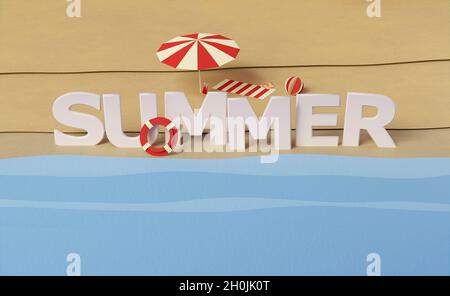 Assortimento di elementi per la vita morta estiva Foto Stock