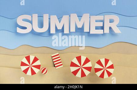 Assortimento di elementi per la vita morta estiva Foto Stock