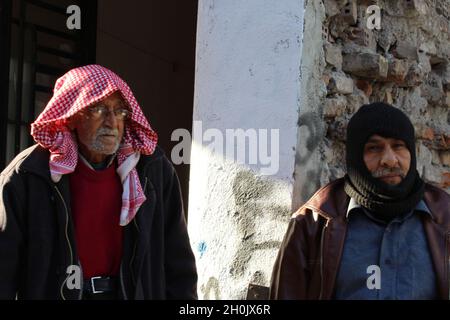 ISTANBUL, TURCHIA - 31 gennaio 2015: Gli immigrati in turchia città di Istanbul Foto Stock