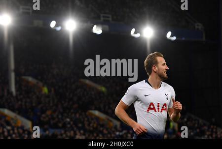 Harry Kane di Tottenham Hotspur celebra il punteggio Foto Stock