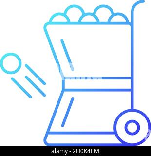 Icona del vettore lineare gradiente dei dispositivi di lancio della sfera Illustrazione Vettoriale
