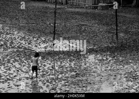 Progetto documentario, 'il Golfo dell'Oblivion' 2005-2007..Un progetto documentario sulla popolazione povera che vive nelle isole del Golfo di Guayaquil. Ecuador. Foto Stock